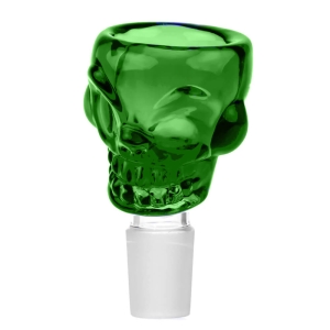 Glass Bowl Skull Green szlif 18,8 mm